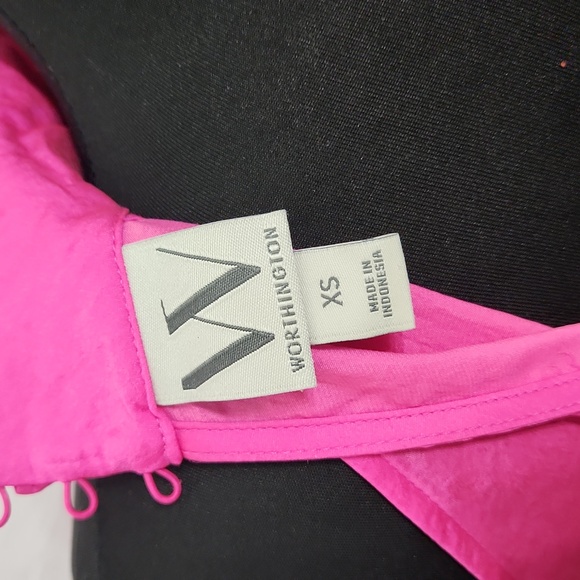 Hot Pink Worthington Shoulderless Dress - Size XS - Picture 10 of 12